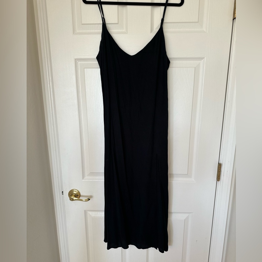Reformation Black Dress with slit